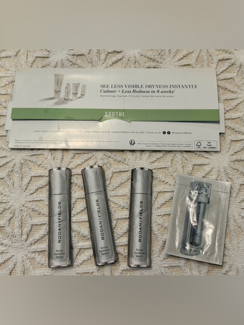 Rodan + Fields SOOTHE Skincare lot active hydration serum samples - Picture 2 of 3